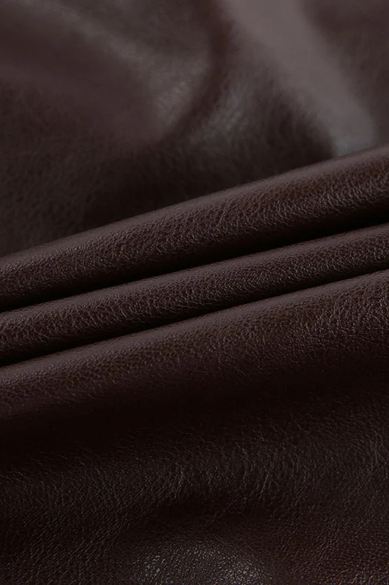 Loose Fit Retro Leather Jacket - Image 4