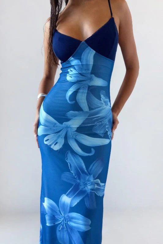 Sexy Print Slim Fit Cami Maxi Dress - Image 3