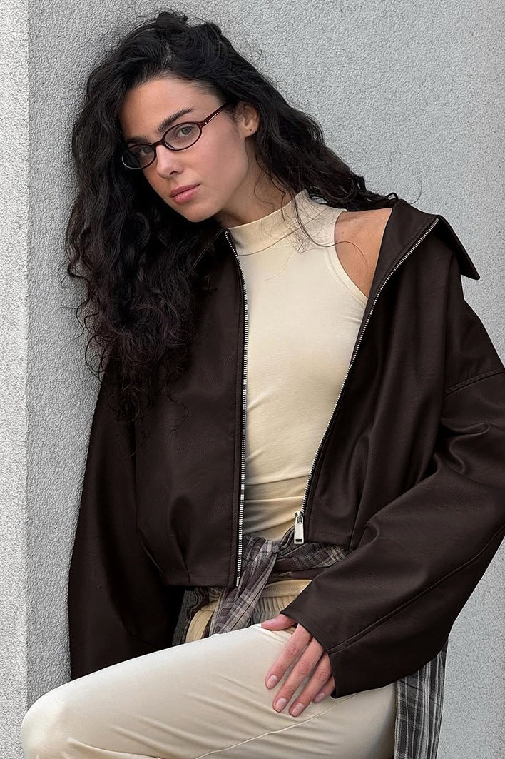 Vintage Suede Moto Style Jacket - Image 2
