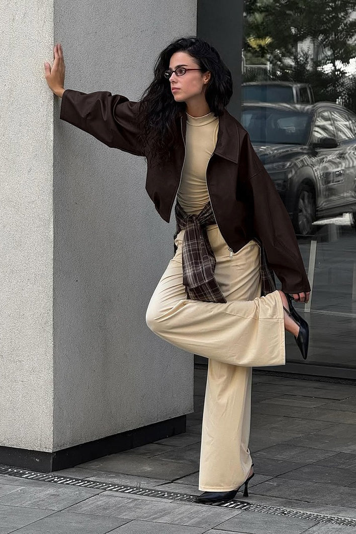 Vintage Suede Moto Style Jacket - Image 4