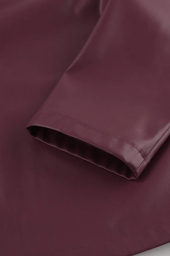 Vintage Loose Fit PU Leather Jacket - Image 5