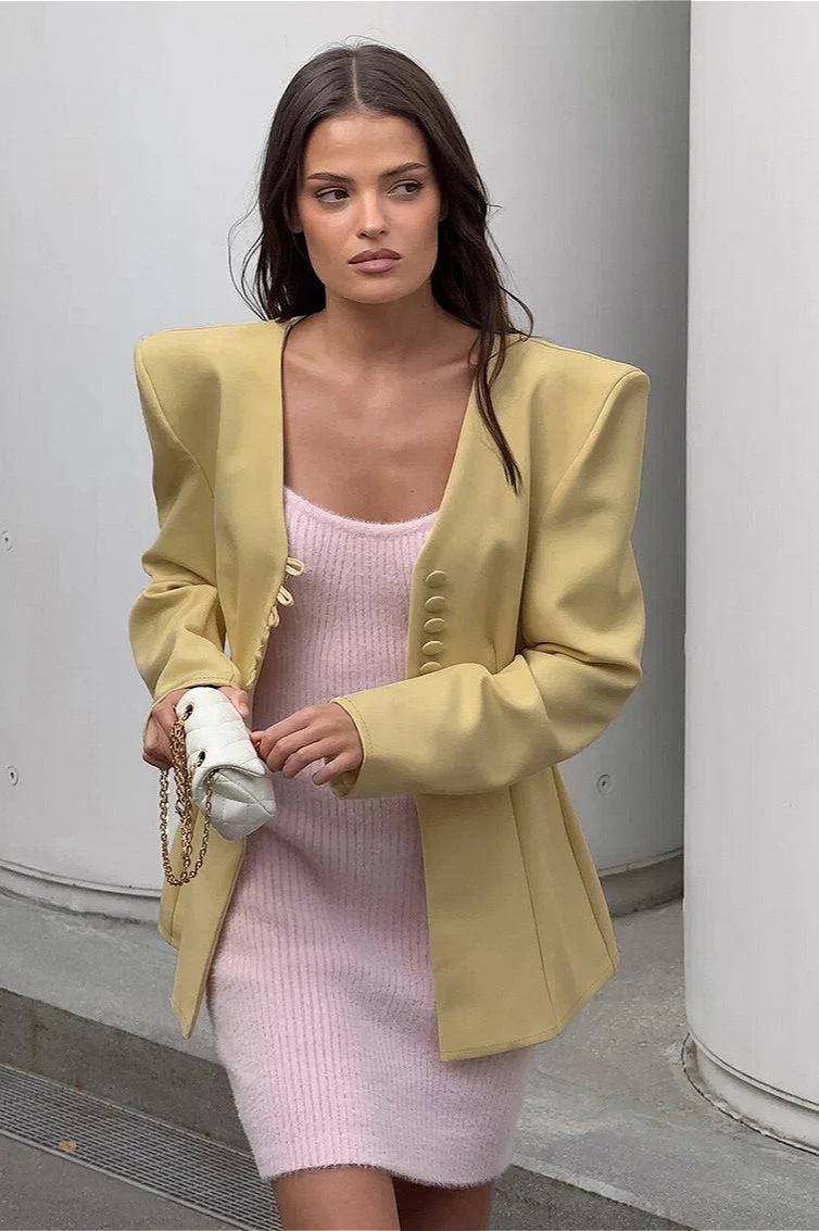 Vintage Waist Fit Blazer Jacket - Image 5