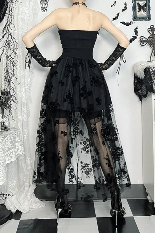 Sheer Lace Gothic Dress - Image 4