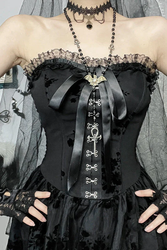 Sheer Lace Gothic Dress - Image 5