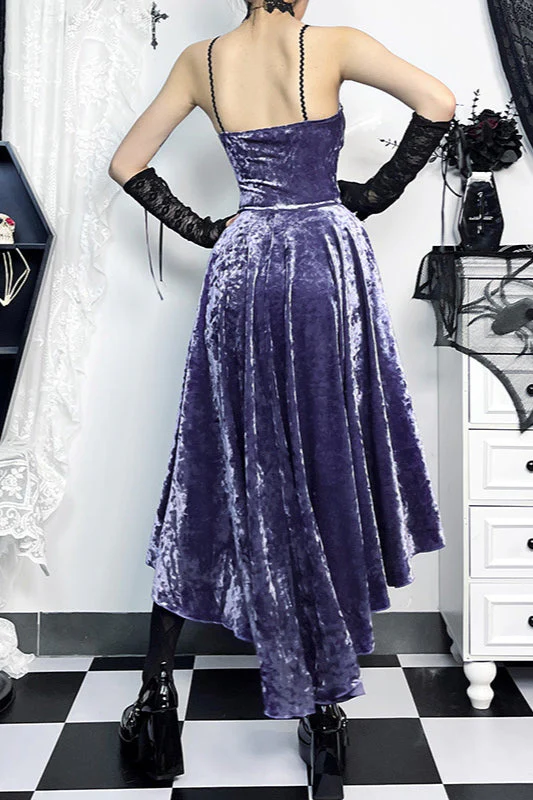 Dark Elegance Purple Gothic Dress - Image 2