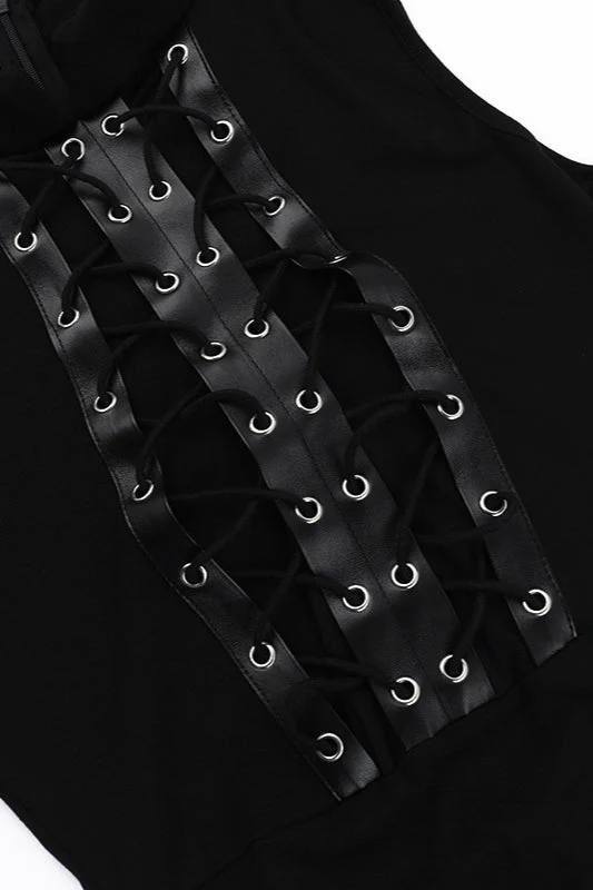 Metal Strap Sheer Gothic Dress - Image 5