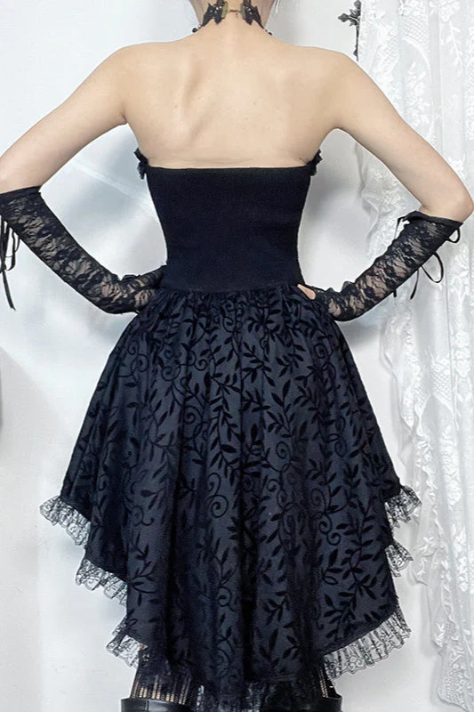 Strapless Train Hem Gothic Dress - Image 3