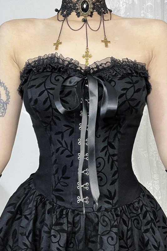 Strapless Train Hem Gothic Dress - Image 4