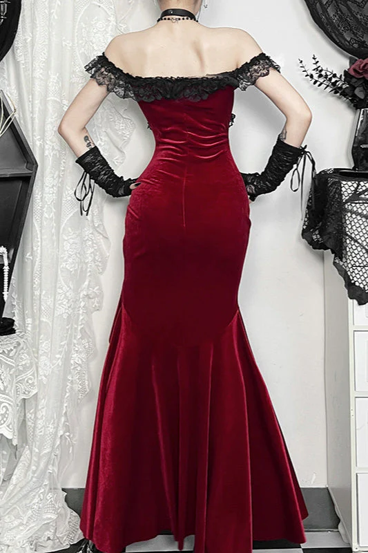 Asym Elegant Gothic Dress - Image 3