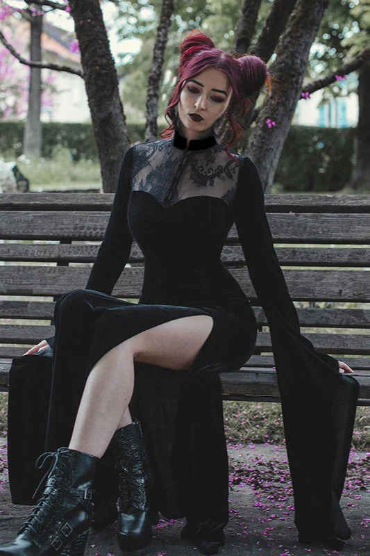 Halloween Sorceress Gothic Dress - Image 4