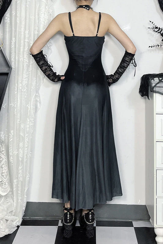 Strap Butterfly Mesh Gothic Dress - Image 3