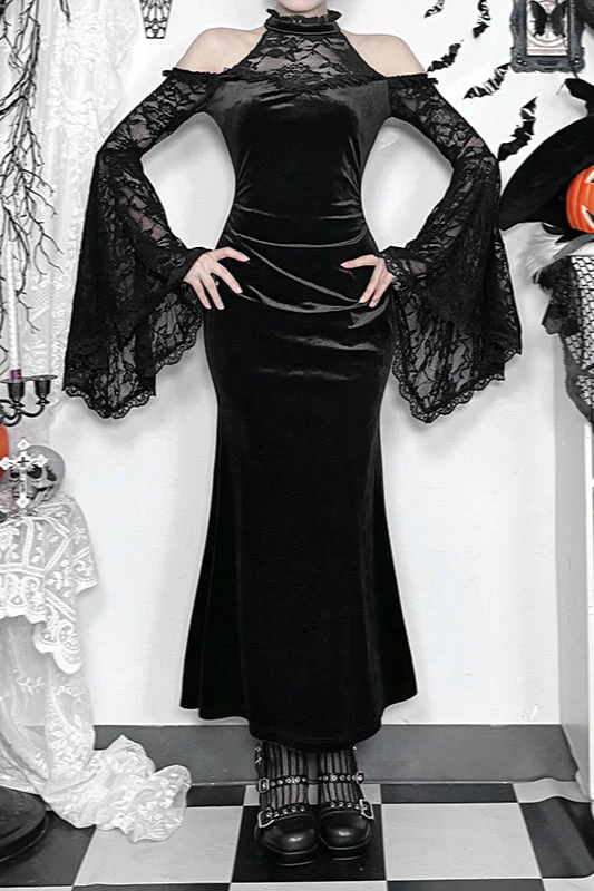 Off Shoulder Witch Gothic Dress - Image 2
