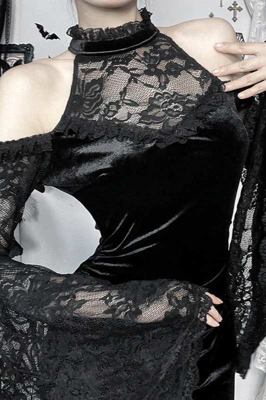 Off Shoulder Witch Gothic Dress - Image 4