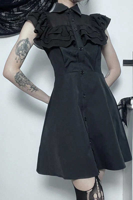 Ruffle Waist Gothic Dress - Image 2