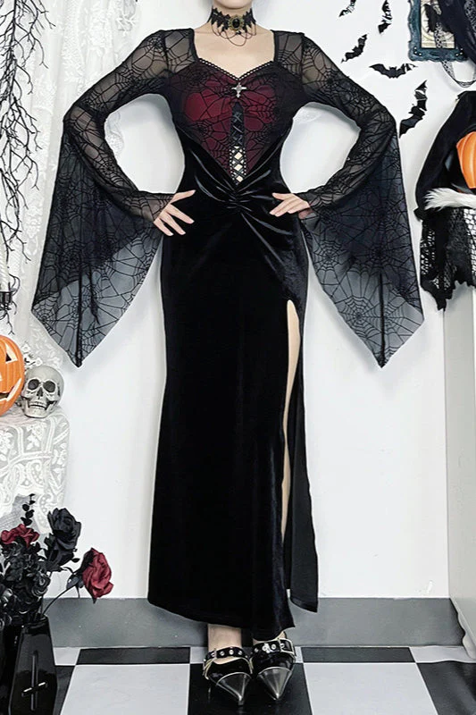 Halloween Flare Sleeve Gothic Dress - Image 2