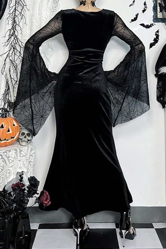 Halloween Flare Sleeve Gothic Dress - Image 3