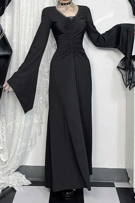 Slim Fit Dark Gothic Dress - Image 2