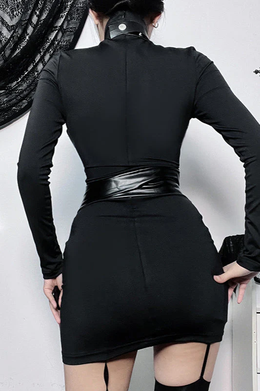 Slim Fit Mini Gothic Dress - Image 3