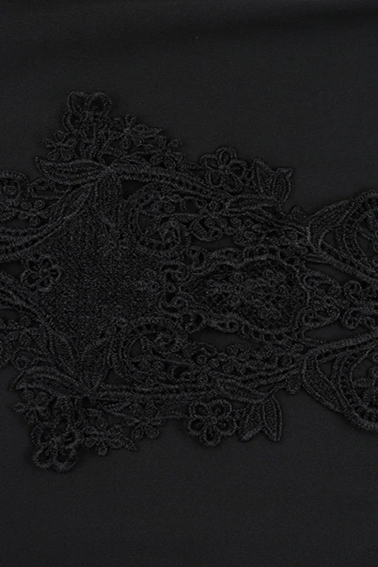 Hooded Lace Trim Gothic Dress - Image 6