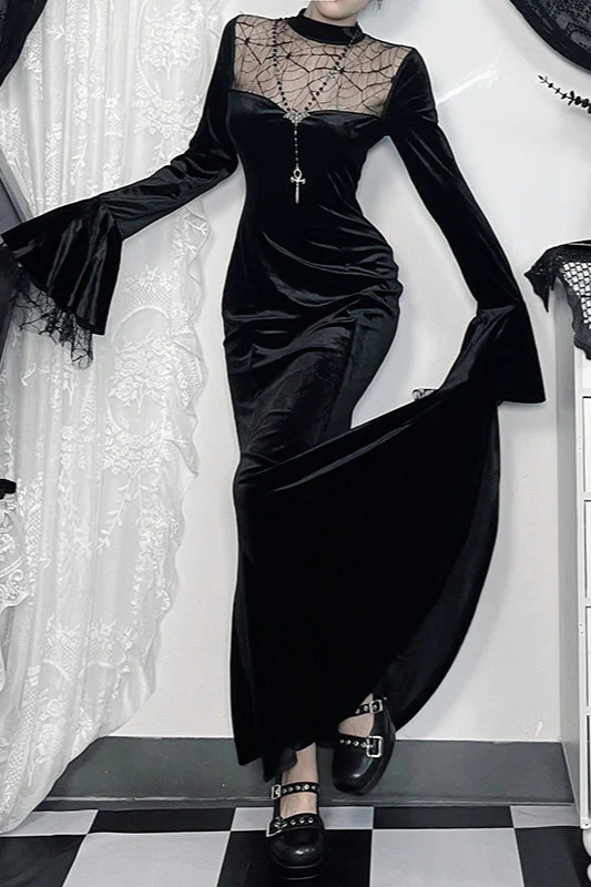 Spider Lace Gothic Dress - Image 2