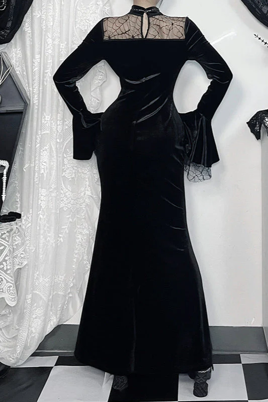 Spider Lace Gothic Dress - Image 3