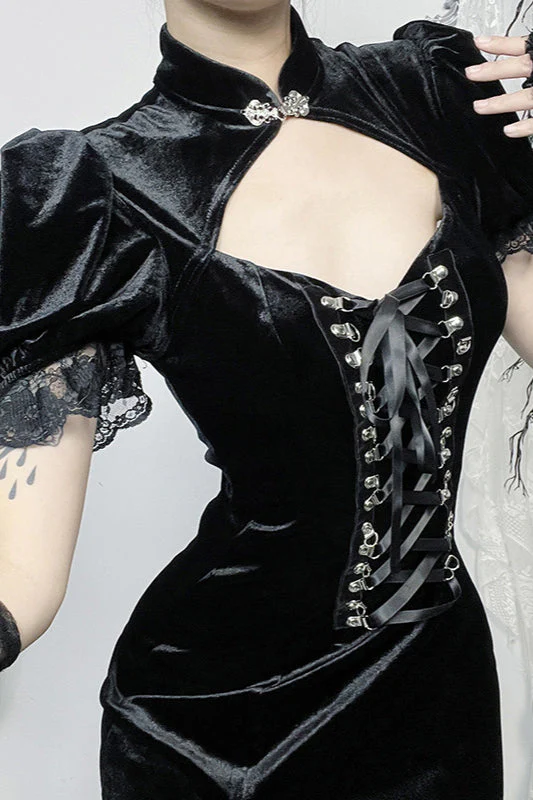 Slim Fit Oriental Gothic Dress - Image 5