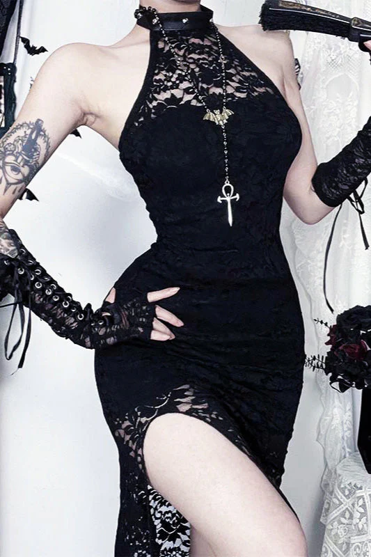 Transparent Long Gothic Dress - Image 4