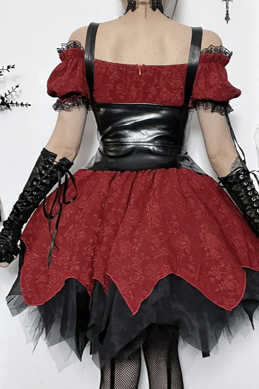 Off Shoulder Slim Gothic Dress - Image 3