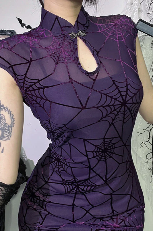 Gothic Qipao Style Gothic Dress - Image 4