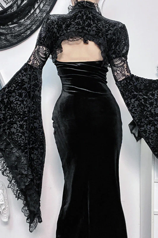 Slit Cheongsam Gothic Dress - Image 3