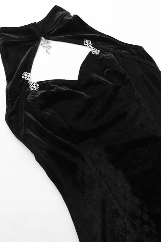 Slit Cheongsam Gothic Dress - Image 5