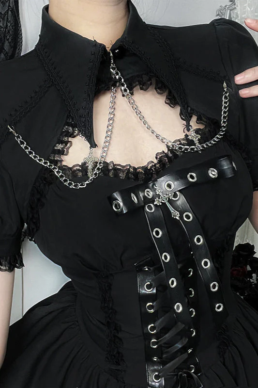 Strap Dress Cover Set Gothic Dress - Image 3