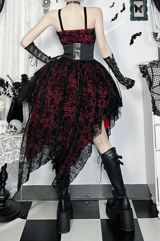 Spliced Strap Gothic Dress - Image 2