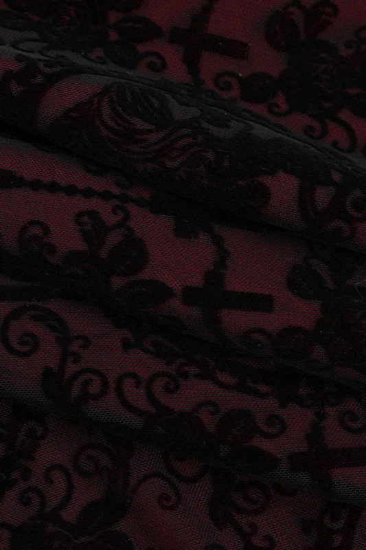 Spliced Strap Gothic Dress - Image 4
