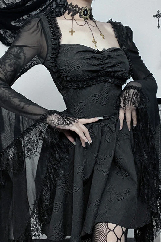 Short Flare Gothic Dress - Image 2