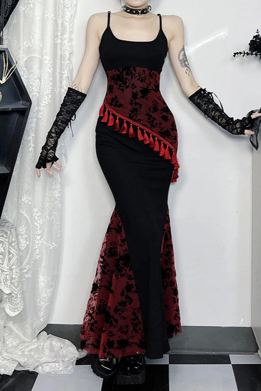 Tassel Lace Strap Gothic Dress - Image 2