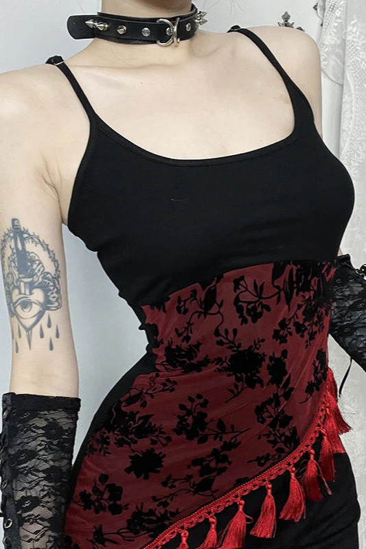 Tassel Lace Strap Gothic Dress - Image 4