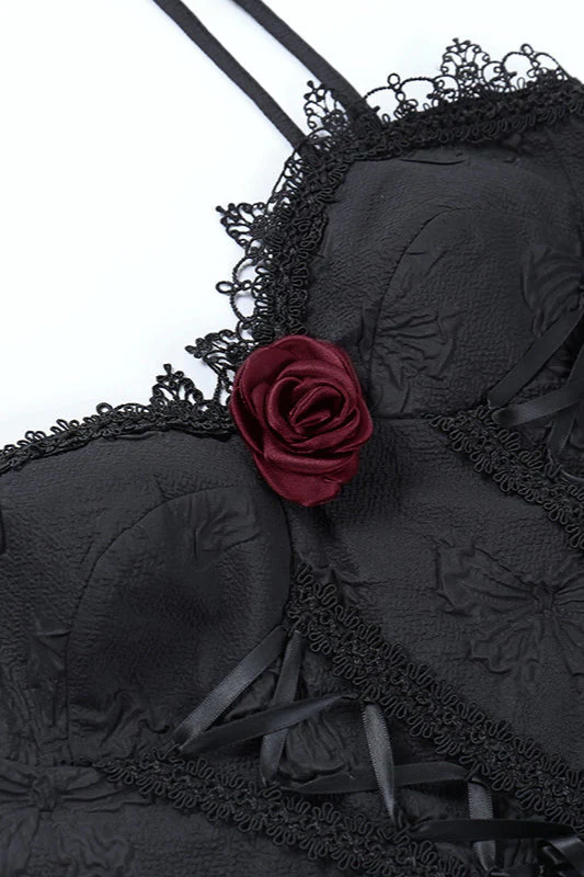 Lace Trim Slip Gothic Dress - Image 5