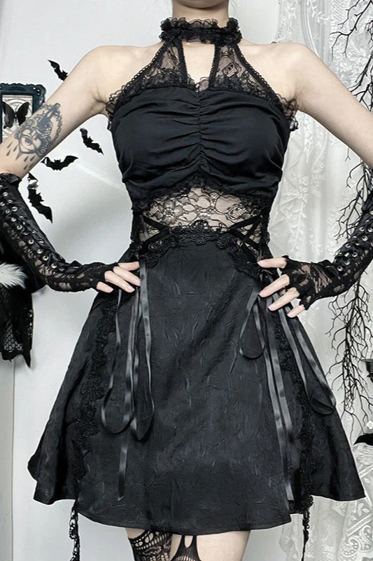 Halloween Heavy Embellished Gothic Dress - Image 2