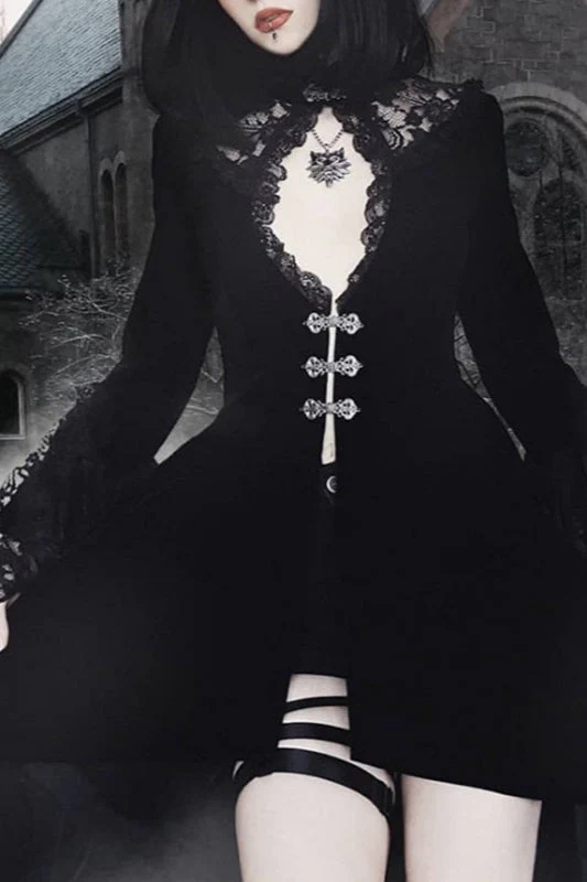 Lace Lantern Gothic Dress - Image 2