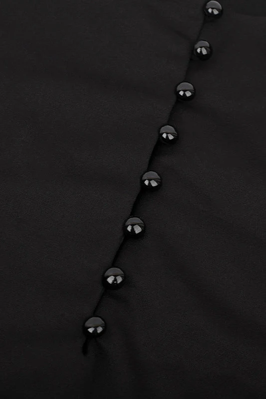 Pleated A-Line Gothic Dress - Image 4