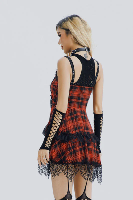 Y2K Lace Gothic Dress - Image 2