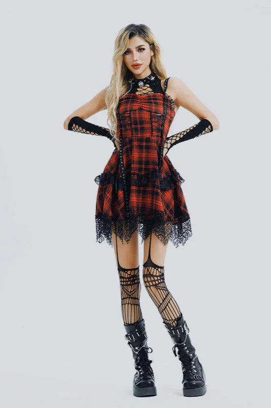 Y2K Lace Gothic Dress - Image 5