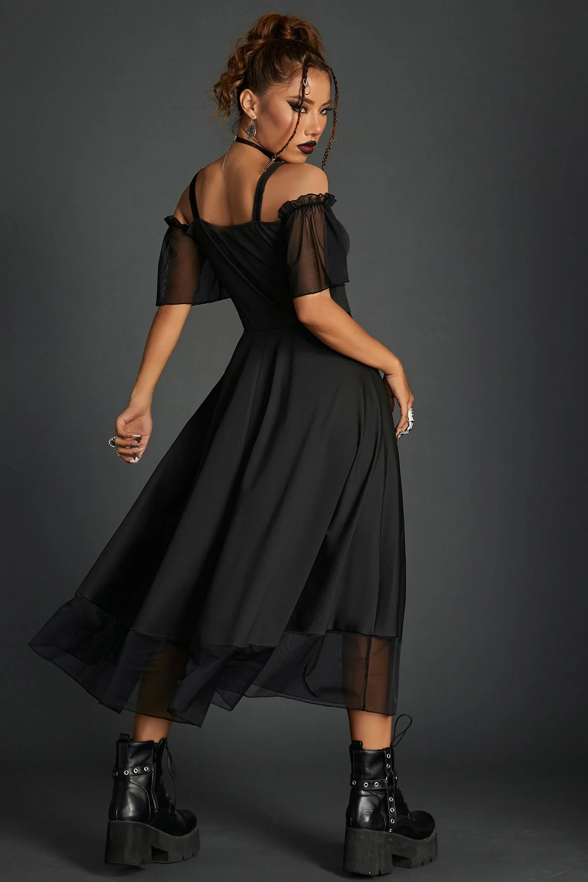 Vintage A-Line Gothic Dress - Image 5
