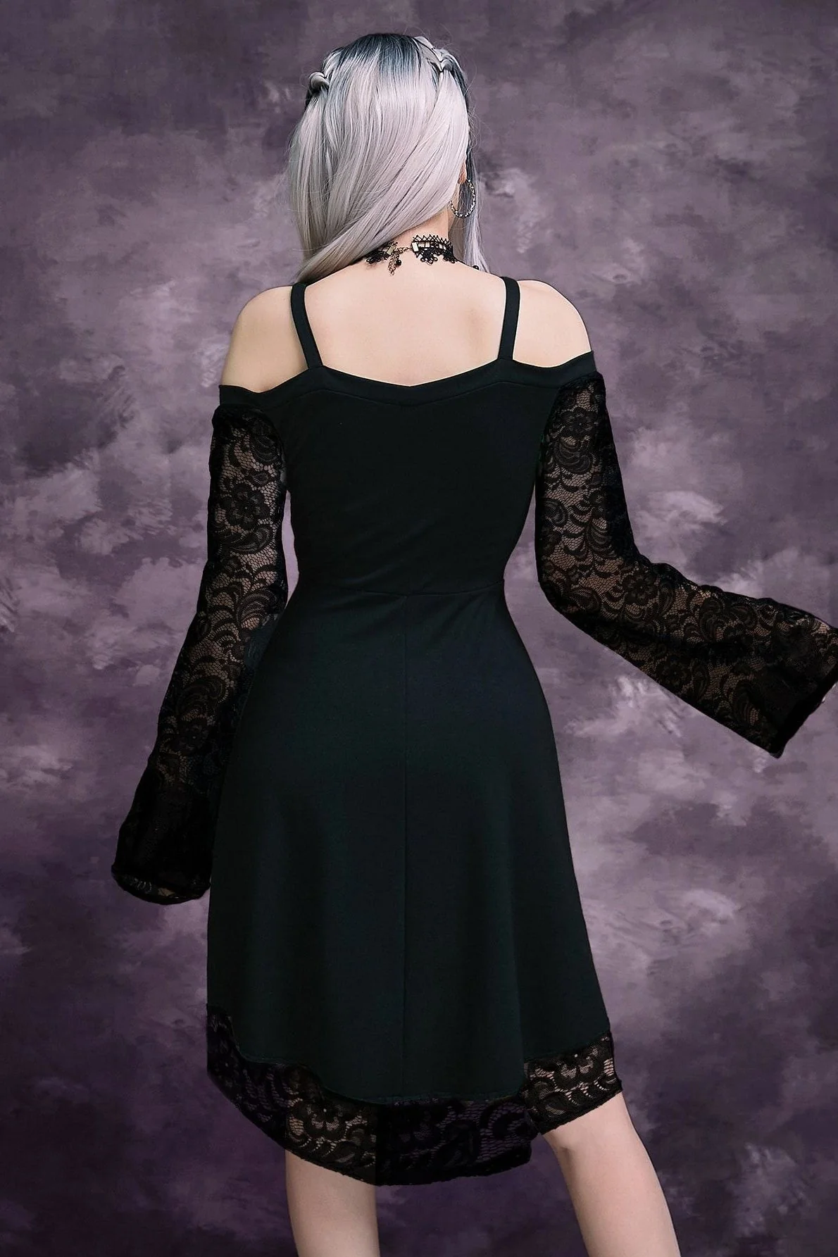 Strapless Lace-Up Gothic Dress - Image 2