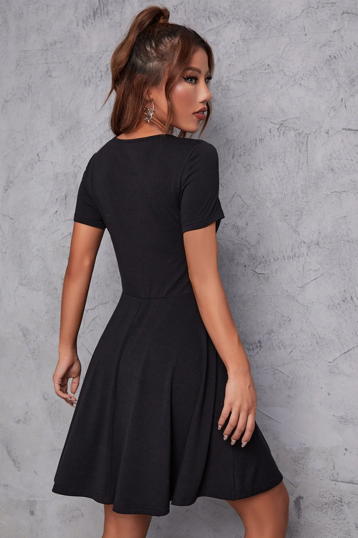 Skull Print Gothic Dress - Image 2