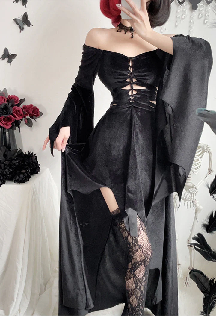Halloween Cloak Gothic Dress - Image 3