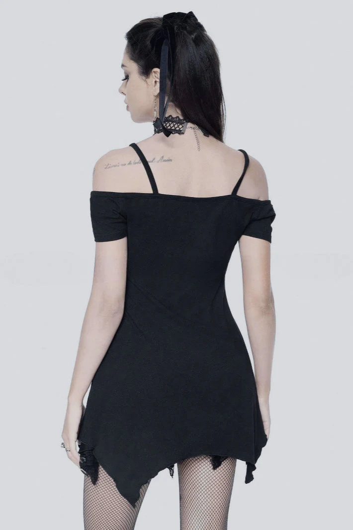 Sheer Lace Gothic Dress - Image 2