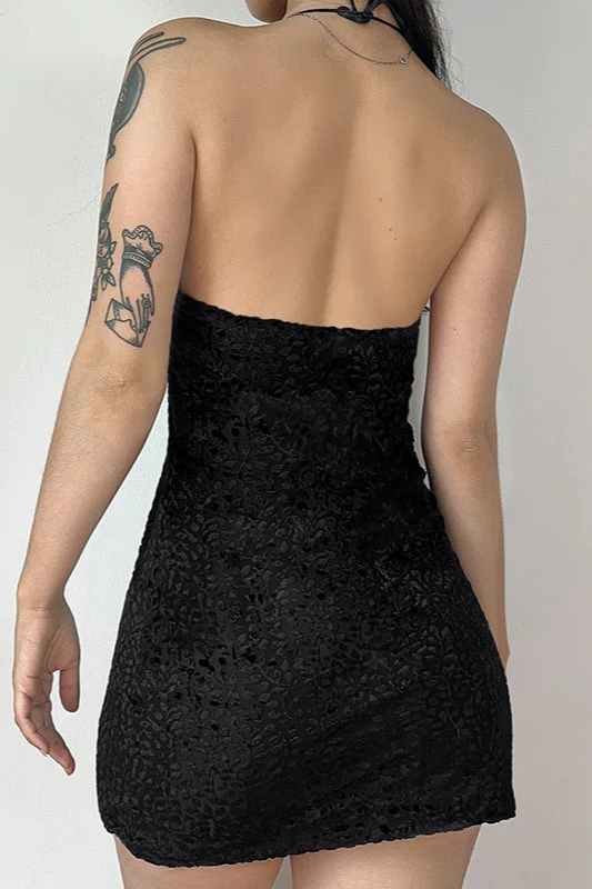 Sheer Backless Gothic Dress - Image 3