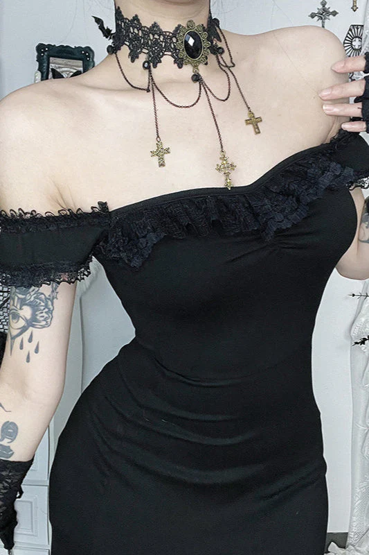 Subculture Lace Gothic Dress - Image 3
